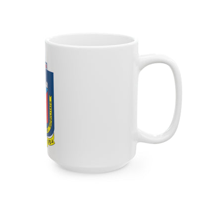 USS Austin LPD 4 Potestas Maritimas Per Mobilitate (U.S. Navy) White Coffee Mug-The Sticker Space