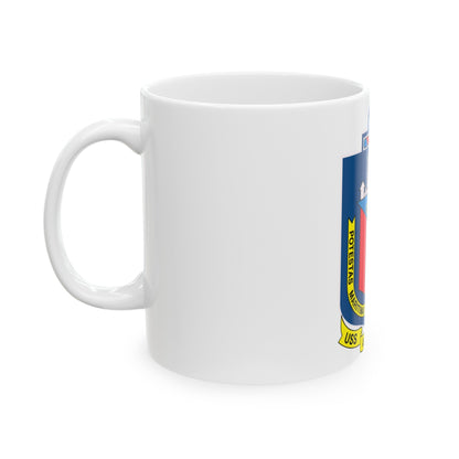 USS Austin LPD 4 Potestas Maritimas Per Mobilitate (U.S. Navy) White Coffee Mug-The Sticker Space