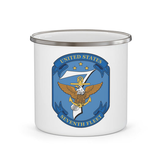 USS Blue Ridge Seventh Fleet (U.S. Navy) Enamel Mug 12oz-12oz-The Sticker Space