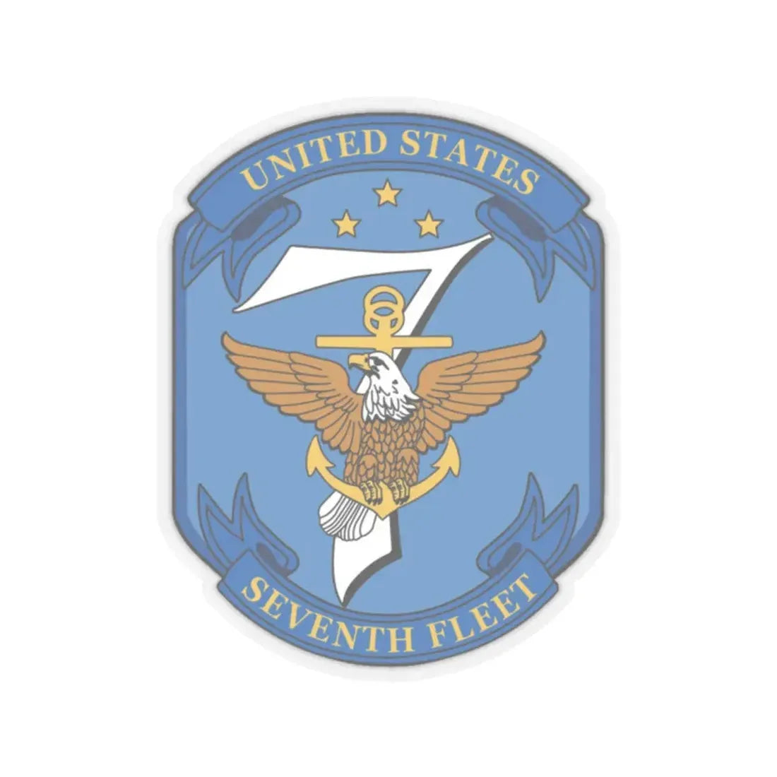 USS Blue Ridge Seventh Fleet (U.S. Navy) STICKER Vinyl Kiss-Cut Decal 2 Inch Transparent - The Sticker Space