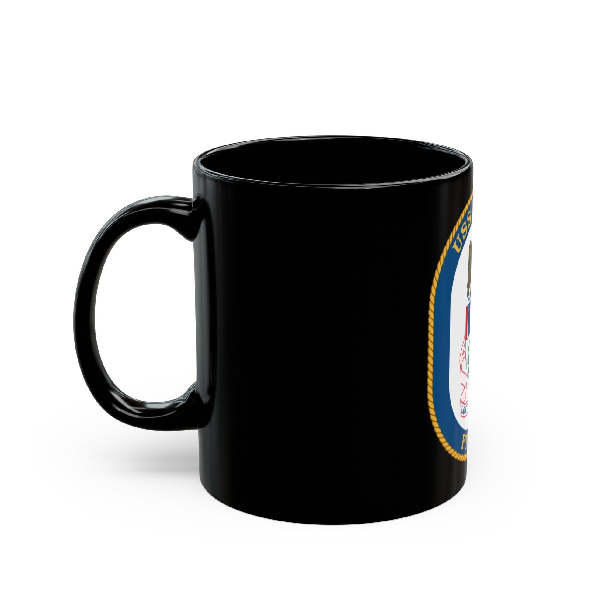 USS Boone FFG 28 (U.S. Navy) Black Coffee Mug-The Sticker Space