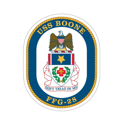USS Boone FFG 28 (U.S. Navy) STICKER Vinyl Die-Cut Decal 6 Inch - The Sticker Space