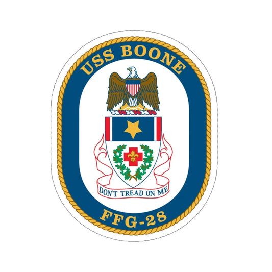 USS Boone FFG 28 (U.S. Navy) STICKER Vinyl Die-Cut Decal 6 Inch - The Sticker Space