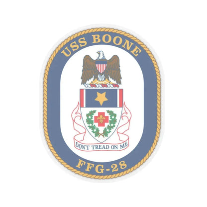 USS Boone FFG 28 (U.S. Navy) STICKER Vinyl Kiss-Cut Decal 3 Inch Transparent - The Sticker Space
