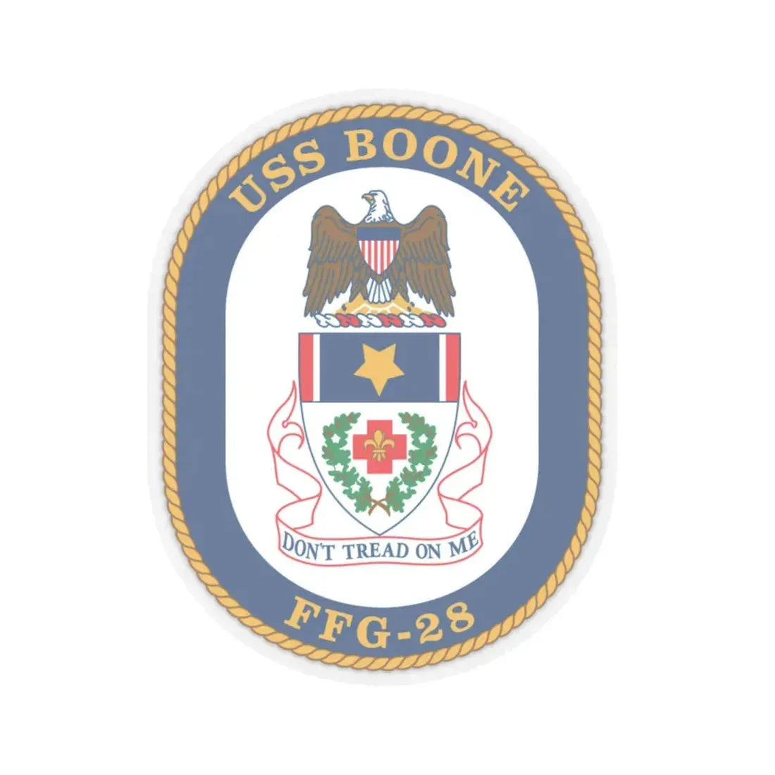 USS Boone FFG 28 (U.S. Navy) STICKER Vinyl Kiss-Cut Decal 6 Inch Transparent - The Sticker Space