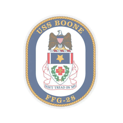 USS Boone FFG 28 (U.S. Navy) STICKER Vinyl Kiss-Cut Decal 6 Inch Transparent - The Sticker Space