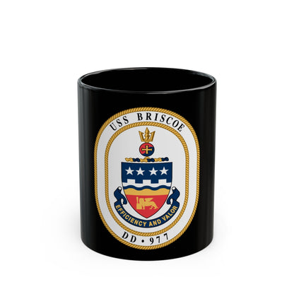 USS Briscoe DD 977 (U.S. Navy) Black Coffee Mug-11oz-The Sticker Space