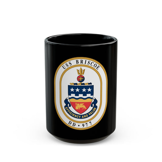 USS Briscoe DD 977 (U.S. Navy) Black Coffee Mug-15oz-The Sticker Space