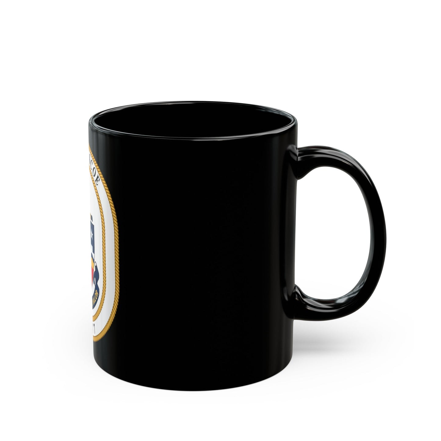 USS Briscoe DD 977 (U.S. Navy) Black Coffee Mug-The Sticker Space