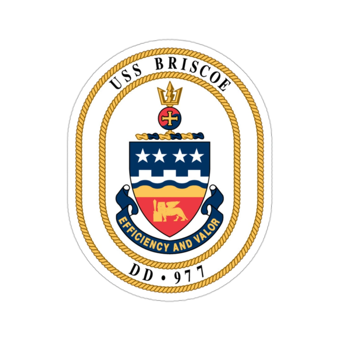 USS Briscoe DD 977 (U.S. Navy) STICKER Vinyl Die-Cut Decal-2 Inch-The Sticker Space