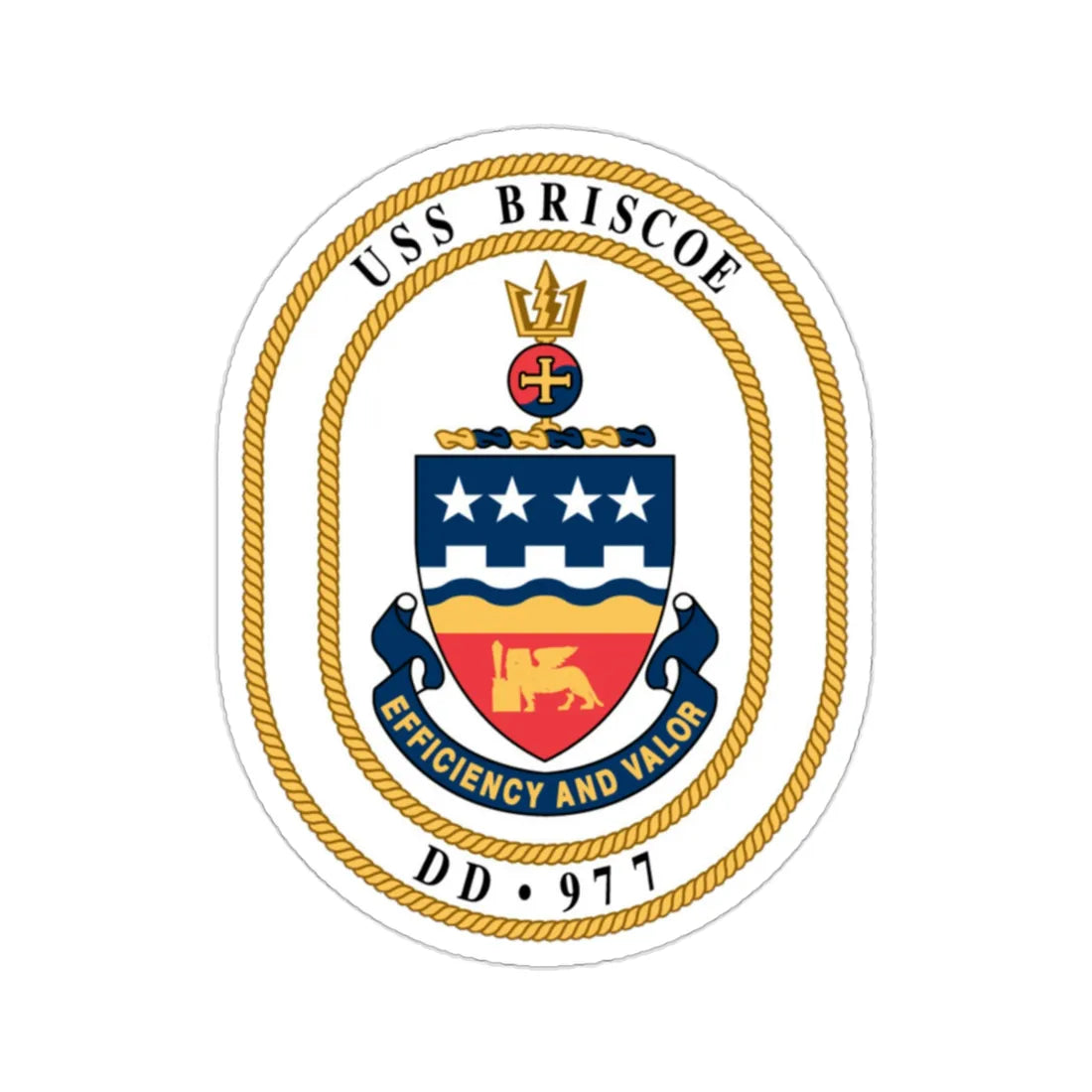 USS Briscoe DD 977 (U.S. Navy) STICKER Vinyl Die-Cut Decal 2 Inch - The Sticker Space