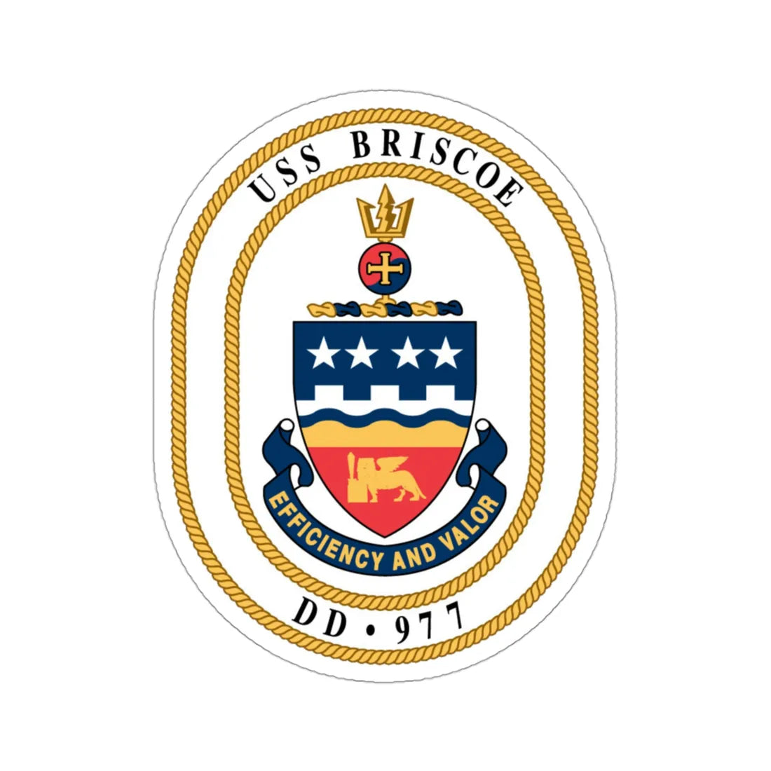 USS Briscoe DD 977 (U.S. Navy) STICKER Vinyl Die-Cut Decal 3 Inch - The Sticker Space