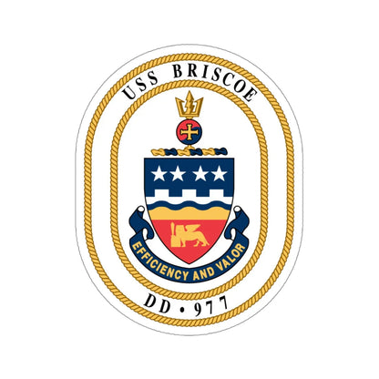 USS Briscoe DD 977 (U.S. Navy) STICKER Vinyl Die-Cut Decal 4 Inch - The Sticker Space