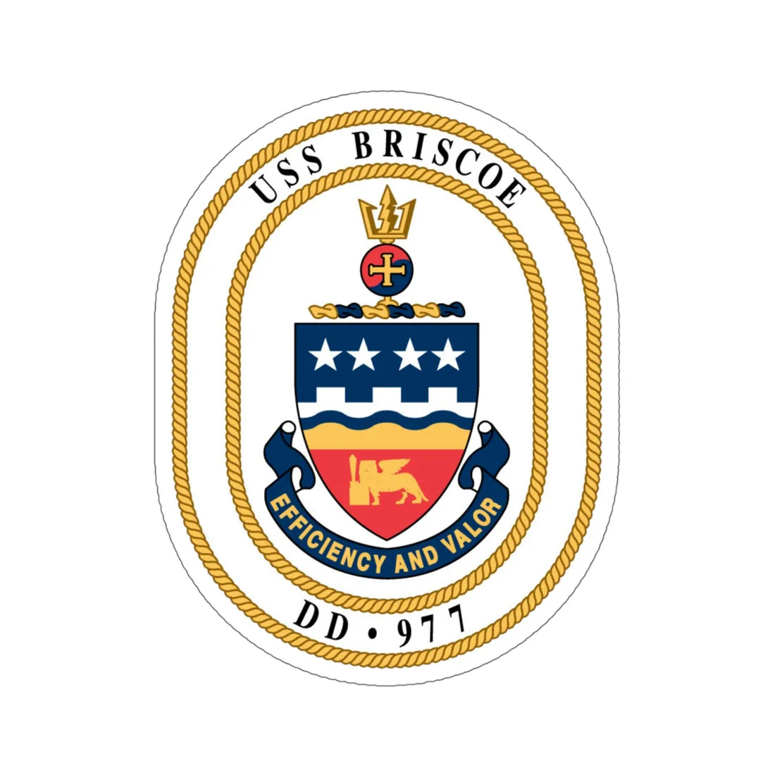 USS Briscoe DD 977 (U.S. Navy) STICKER Vinyl Die-Cut Decal 6 Inch - The Sticker Space