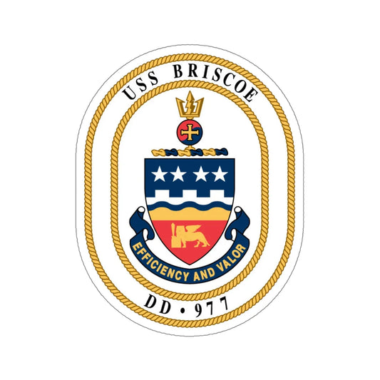 USS Briscoe DD 977 (U.S. Navy) STICKER Vinyl Die-Cut Decal 6 Inch - The Sticker Space