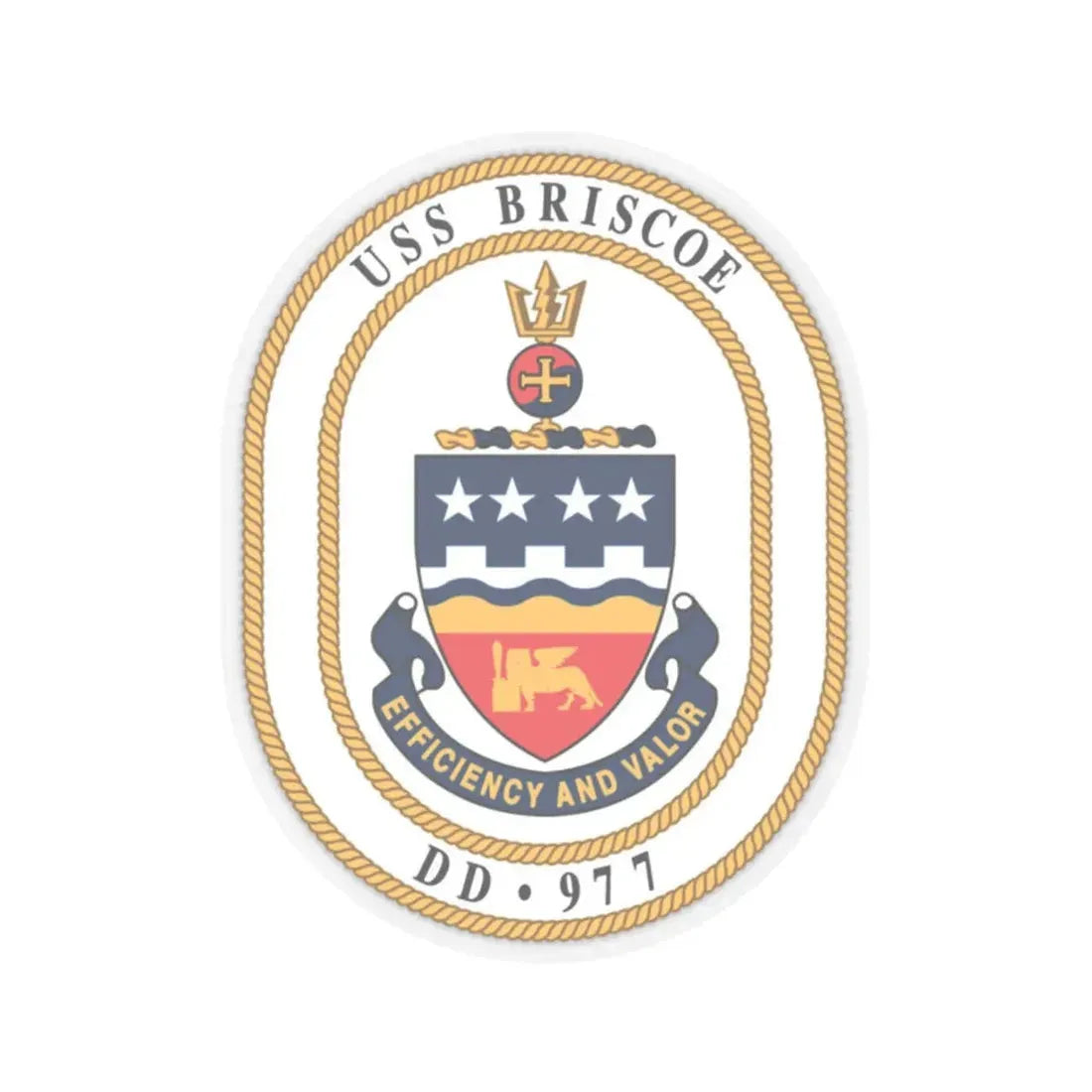 USS Briscoe DD 977 (U.S. Navy) STICKER Vinyl Kiss-Cut Decal 2 Inch Transparent - The Sticker Space