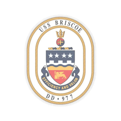 USS Briscoe DD 977 (U.S. Navy) STICKER Vinyl Kiss-Cut Decal 6 Inch Transparent - The Sticker Space