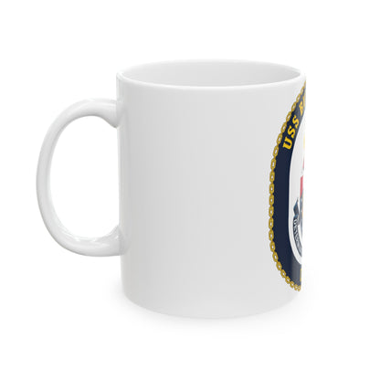 USS Bunker Hill CG 52 Crest (U.S. Navy) White Coffee Mug-The Sticker Space