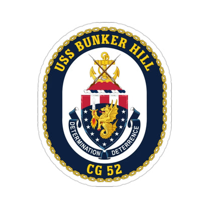 USS Bunker Hill CG 52 Crest (U.S. Navy) STICKER Vinyl Die-Cut Decal 2 Inch - The Sticker Space
