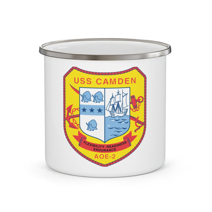 USS CAMDEN AOE 2 (U.S. Navy) Enamel Mug 12oz-12oz-The Sticker Space