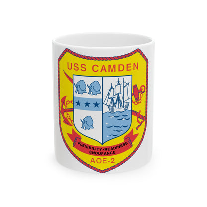 USS CAMDEN AOE 2 (U.S. Navy) White Coffee Mug-11oz-The Sticker Space