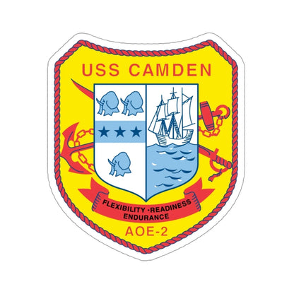 USS CAMDEN AOE 2 (U.S. Navy) STICKER Vinyl Die-Cut Decal 4 Inch - The Sticker Space