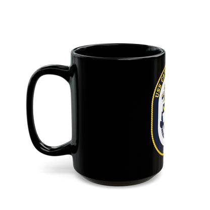 USS Cape St George CG 71 Crest (U.S. Navy) Black Coffee Mug-The Sticker Space