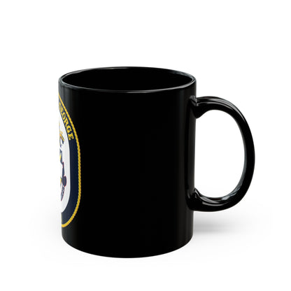 USS Cape St George CG 71 Crest (U.S. Navy) Black Coffee Mug-The Sticker Space