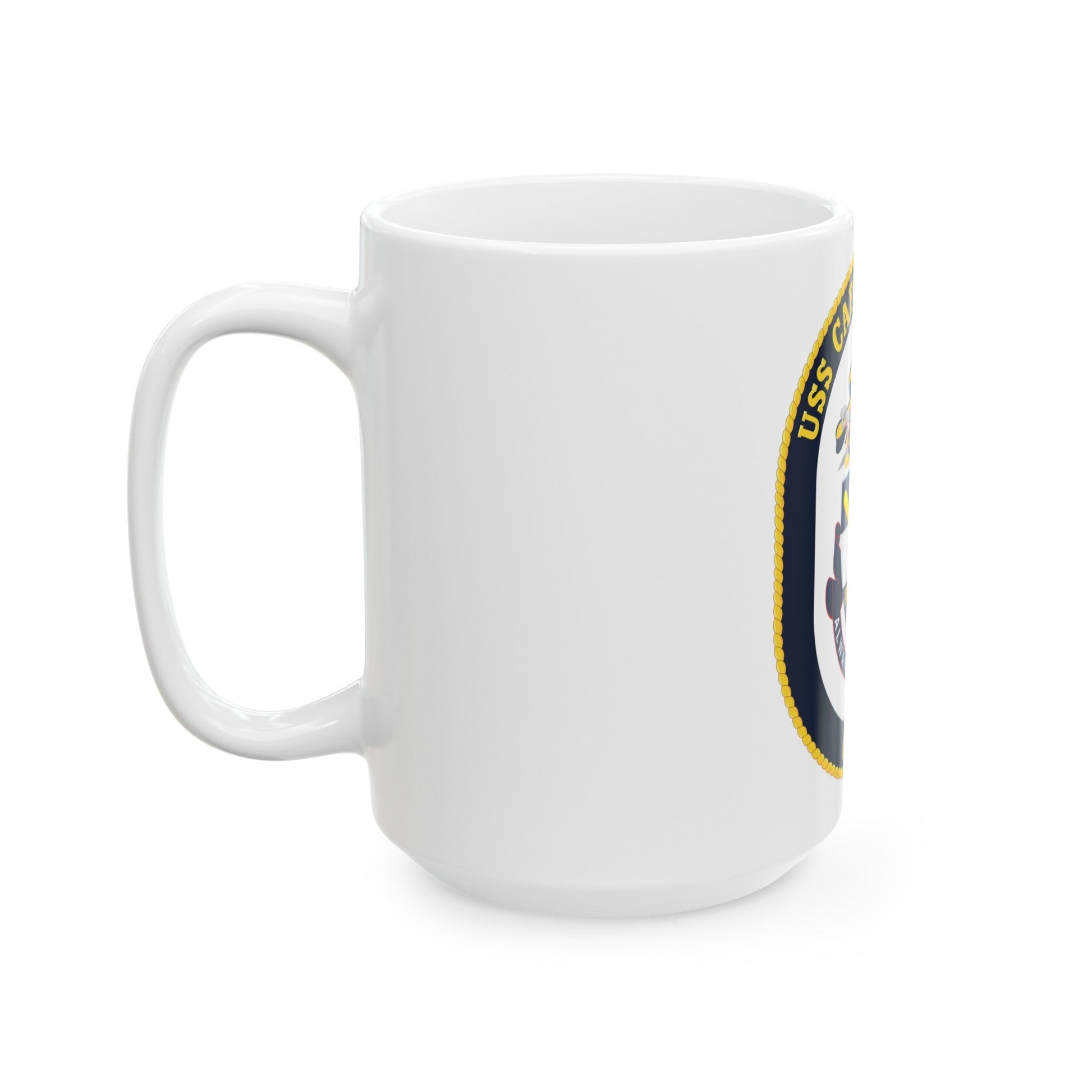 USS Cape St George CG 71 Crest (U.S. Navy) White Coffee Mug-The Sticker Space