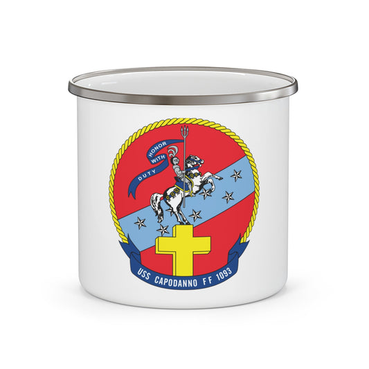 USS Capodanno FF 1093 (U.S. Navy) Enamel Mug 12oz-12oz-The Sticker Space