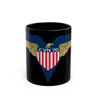 USS Carl Vinson CVN 70 CHUCKY V2 (U.S. Navy) Black Coffee Mug-11oz-The Sticker Space