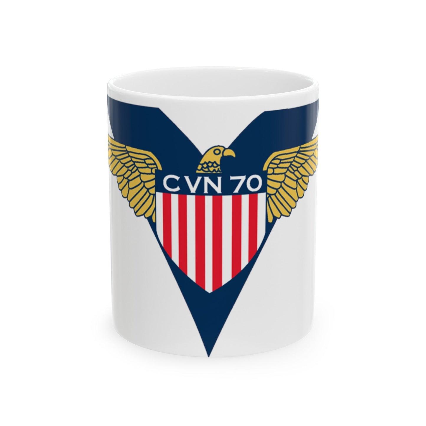 USS Carl Vinson CVN 70 CHUCKY V2 (U.S. Navy) White Coffee Mug-11oz-The Sticker Space