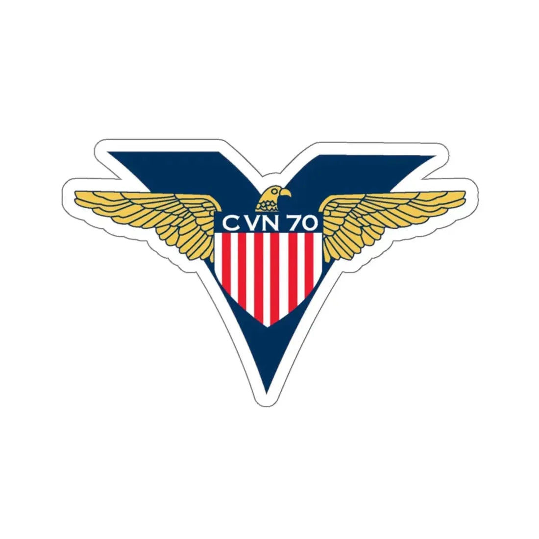 USS Carl Vinson CVN 70 CHUCKY V2 (U.S. Navy) STICKER Vinyl Kiss-Cut Decal 6 Inch White - The Sticker Space
