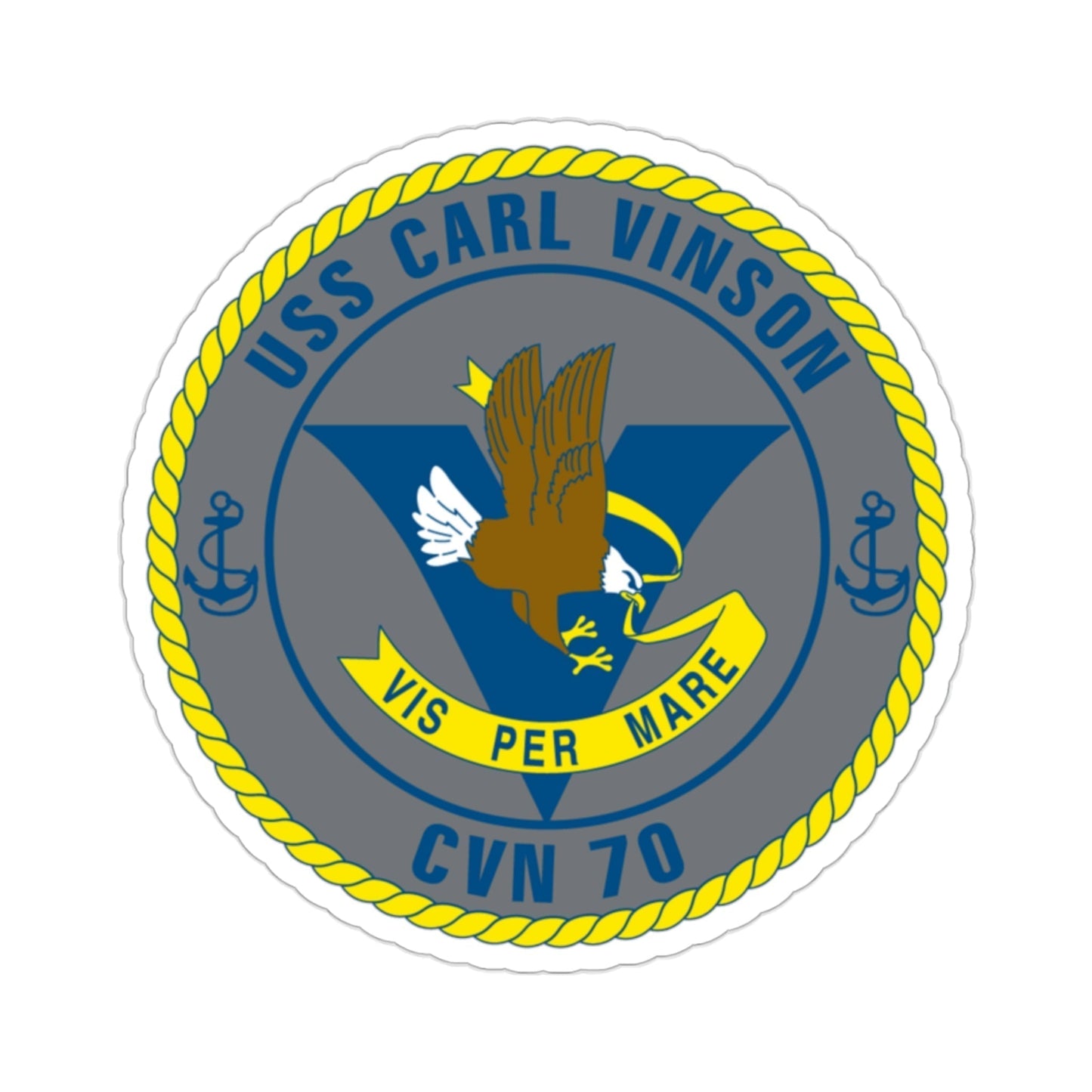 USS Carl Vinson CVN 70 (U.S. Navy) STICKER Vinyl Die-Cut Decal-2 Inch-The Sticker Space