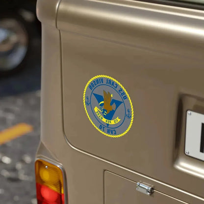 USS Carl Vinson CVN 70 (U.S. Navy) REVERSE PRINT Transparent Die-Cut STICKER - The Sticker Space