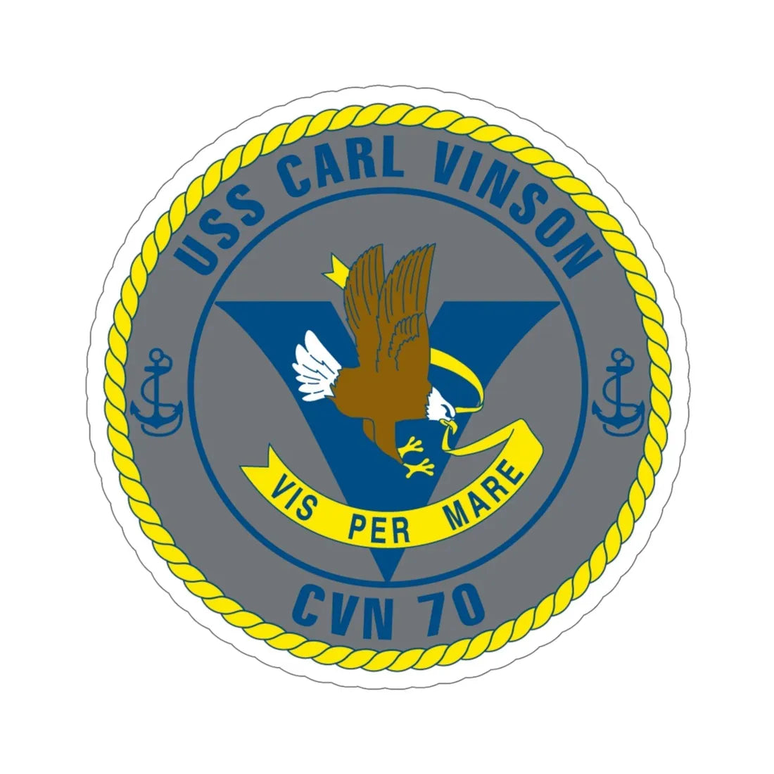 USS Carl Vinson CVN 70 (U.S. Navy) STICKER Vinyl Die-Cut Decal 6 Inch - The Sticker Space