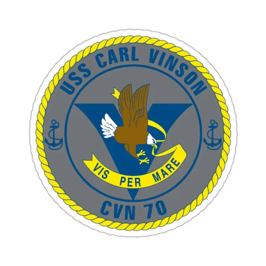 USS Carl Vinson CVN 70 (U.S. Navy) STICKER Vinyl Kiss-Cut Decal 2 Inch White - The Sticker Space