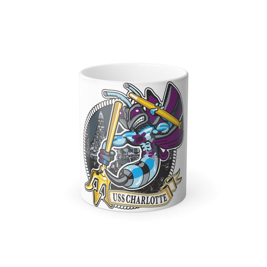 USS Charlotte SSN 766 (U.S. Navy) Color Changing Mug 11oz-11oz-The Sticker Space