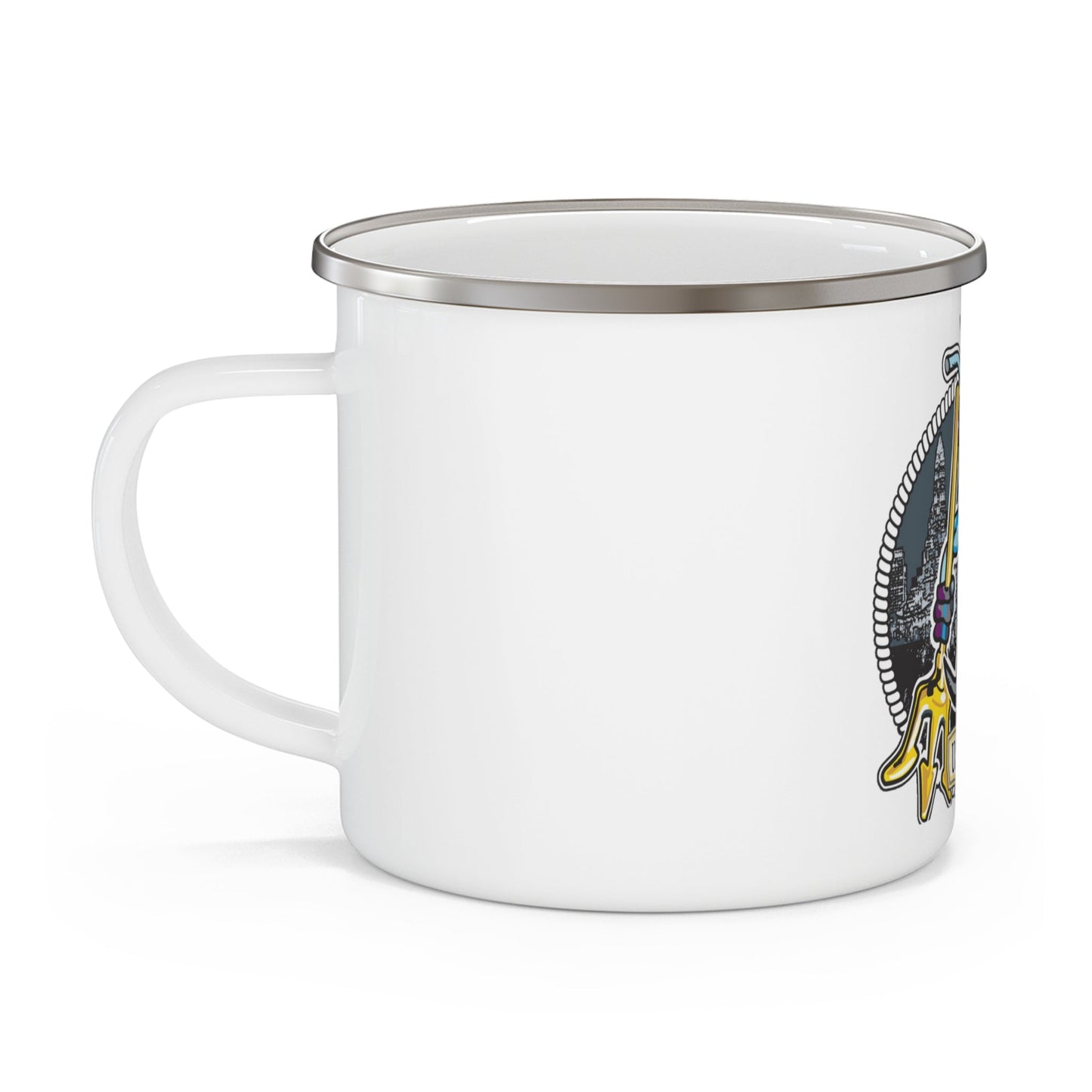 USS Charlotte SSN 766 (U.S. Navy) Enamel Mug 12oz-12oz-The Sticker Space