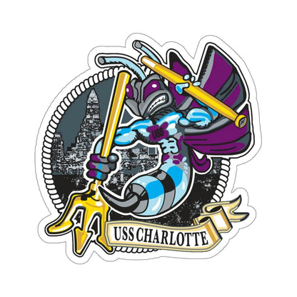 USS Charlotte SSN 766 (U.S. Navy) STICKER Vinyl Die-Cut Decal 5 Inch - The Sticker Space