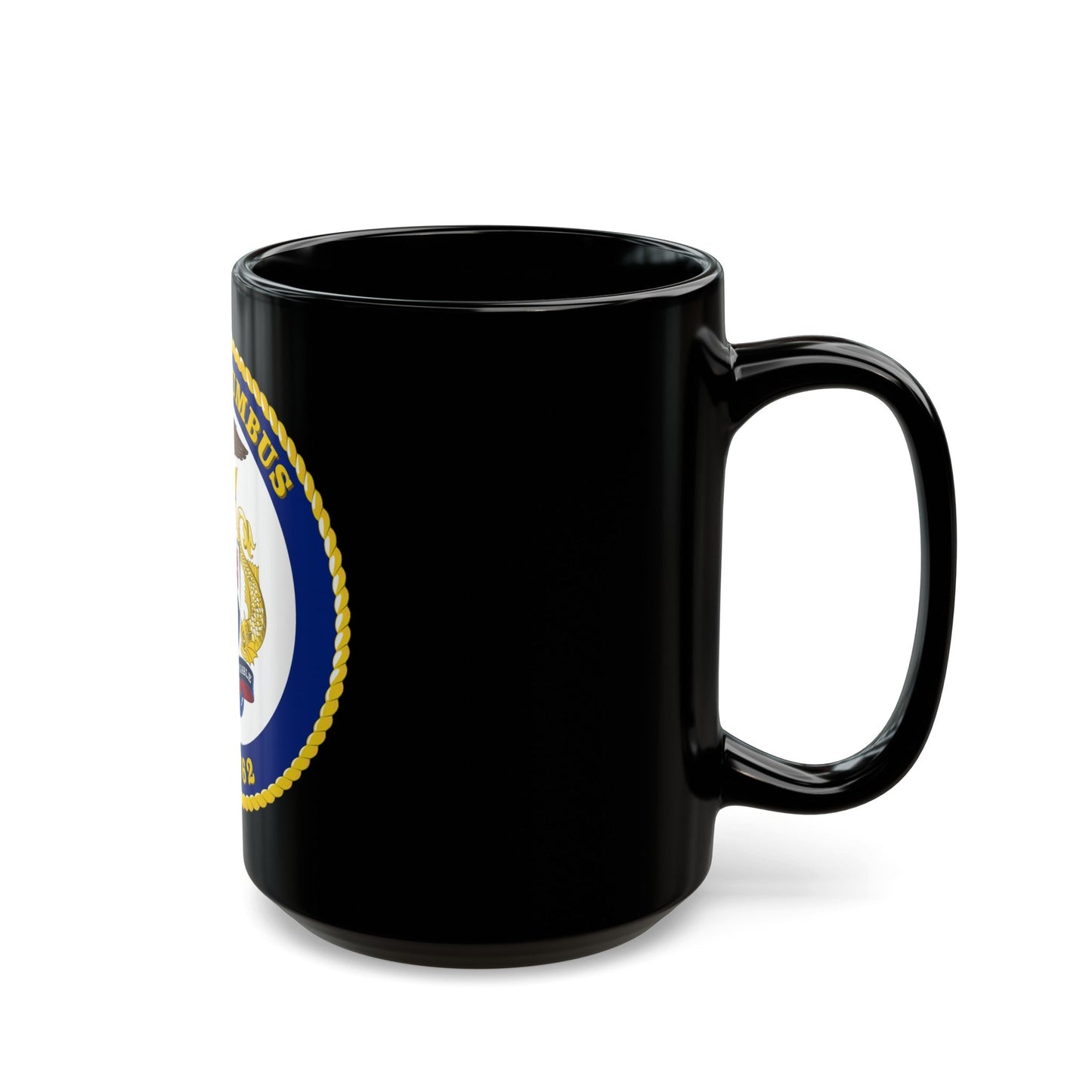 USS Columbus SSN 762 (U.S. Navy) Black Coffee Mug-The Sticker Space