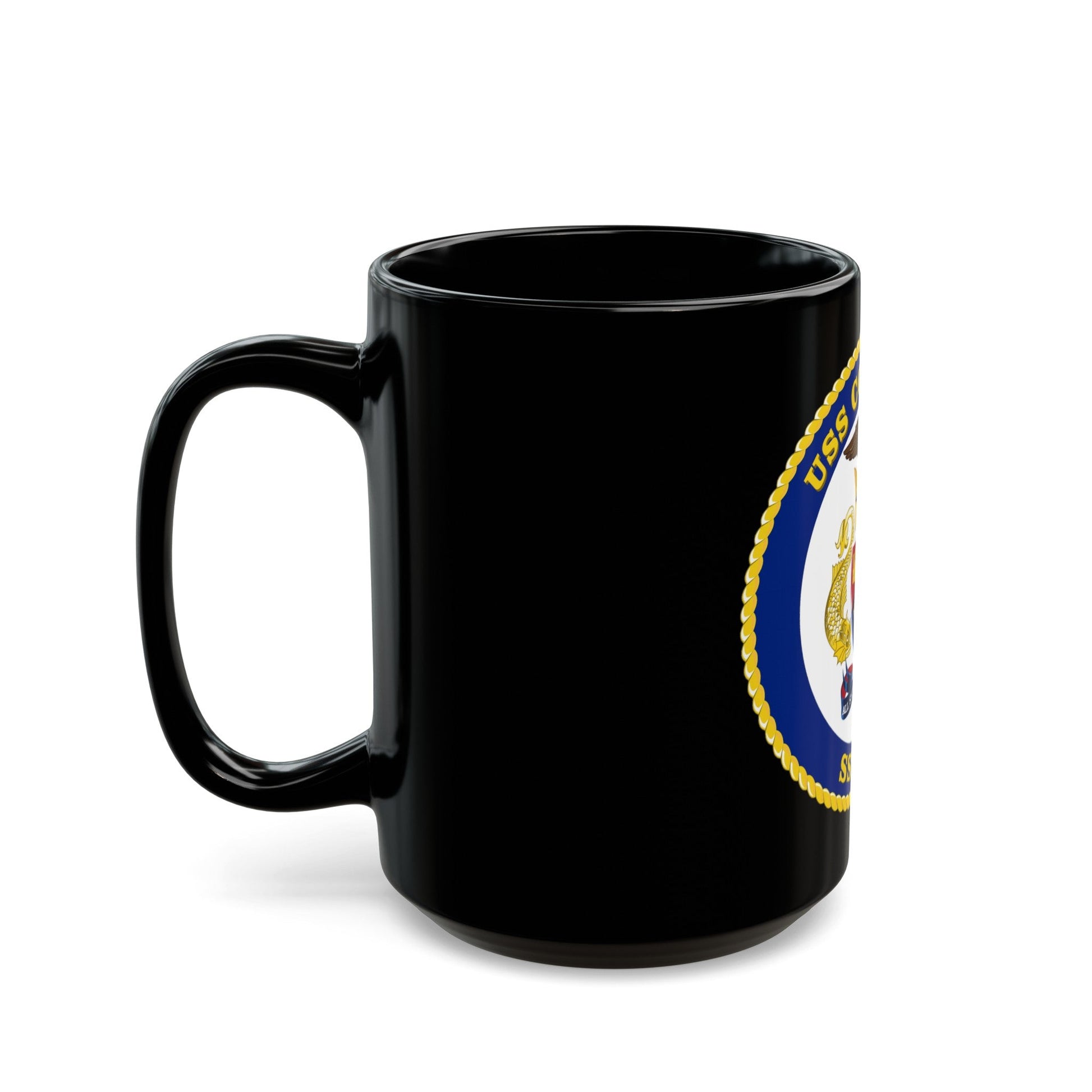 USS Columbus SSN 762 (U.S. Navy) Black Coffee Mug-The Sticker Space