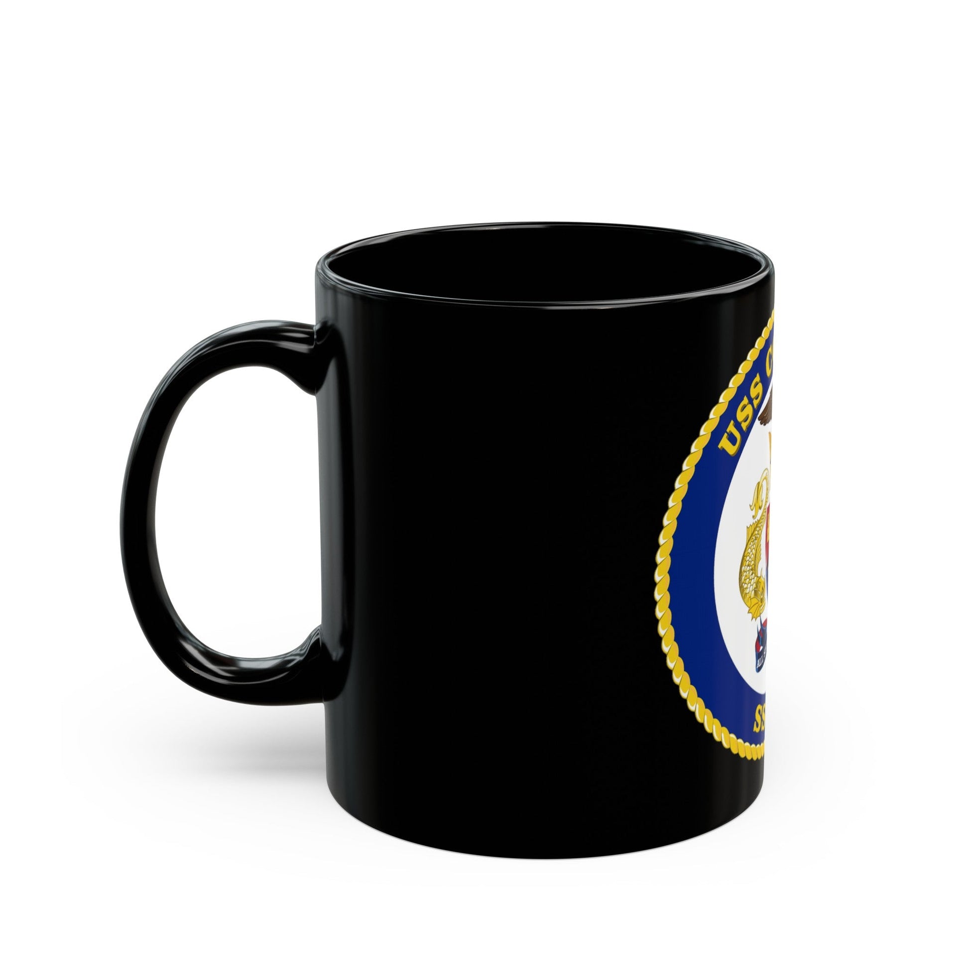 USS Columbus SSN 762 (U.S. Navy) Black Coffee Mug-The Sticker Space