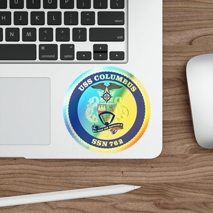 USS Columbus SSN 762 (U.S. Navy) Holographic STICKER Die-Cut Vinyl Decal-The Sticker Space