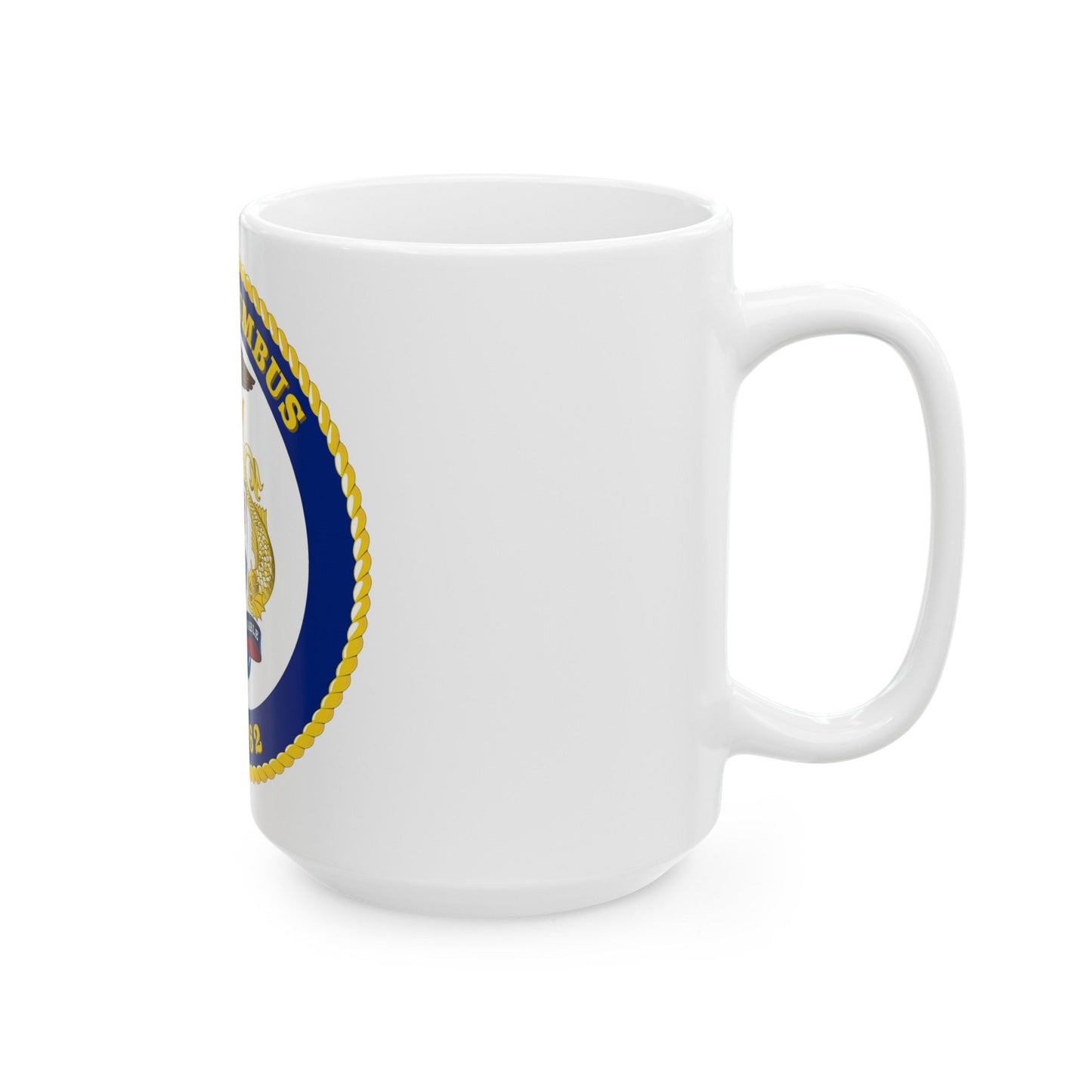 USS Columbus SSN 762 (U.S. Navy) White Coffee Mug-The Sticker Space