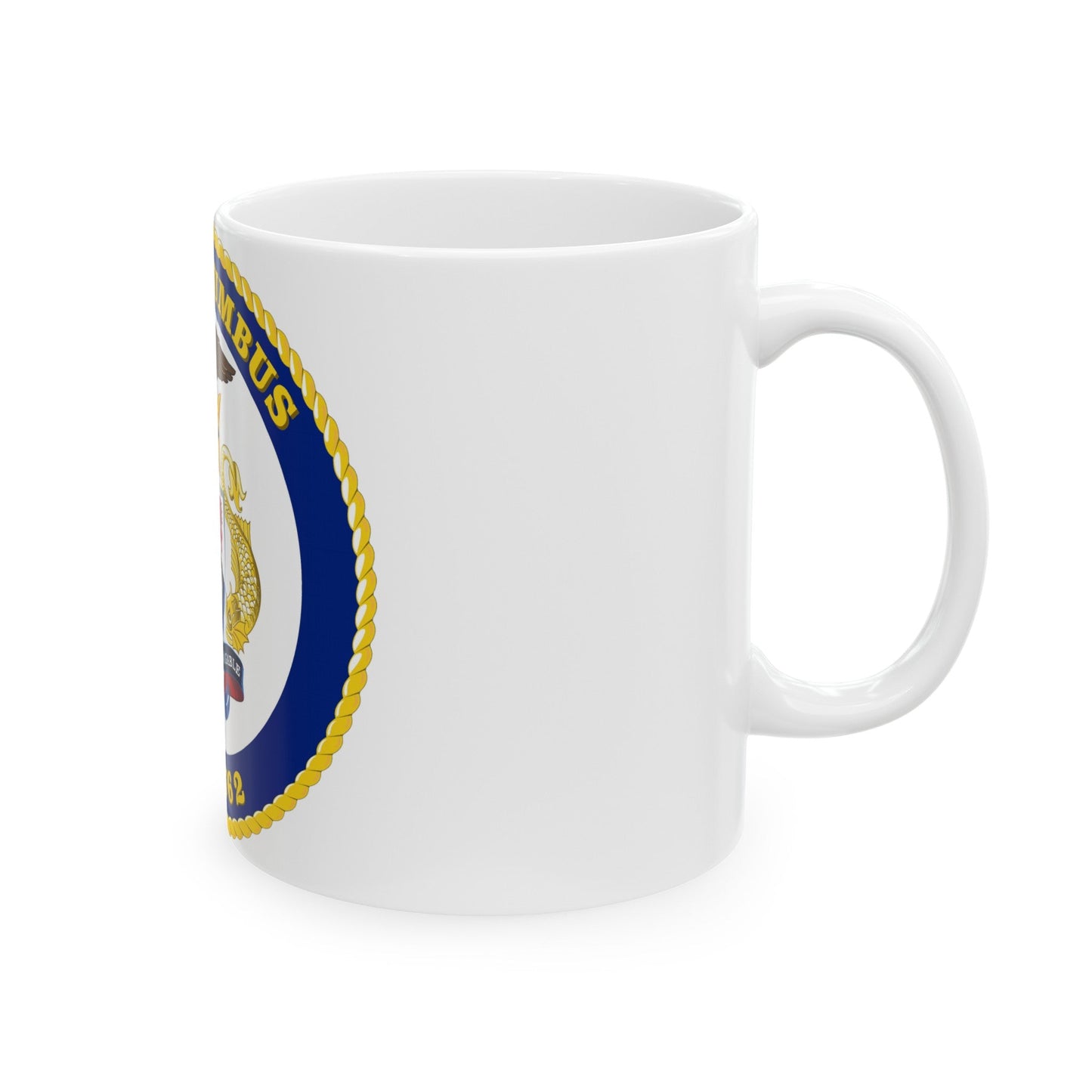 USS Columbus SSN 762 (U.S. Navy) White Coffee Mug-The Sticker Space
