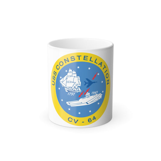 USS Constellation CV 64 (U.S. Navy) Color Changing Mug 11oz-11oz-The Sticker Space