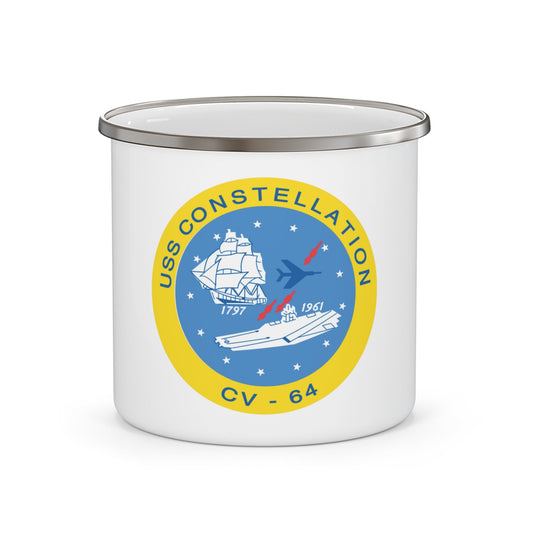 USS Constellation CV 64 (U.S. Navy) Enamel Mug 12oz-12oz-The Sticker Space