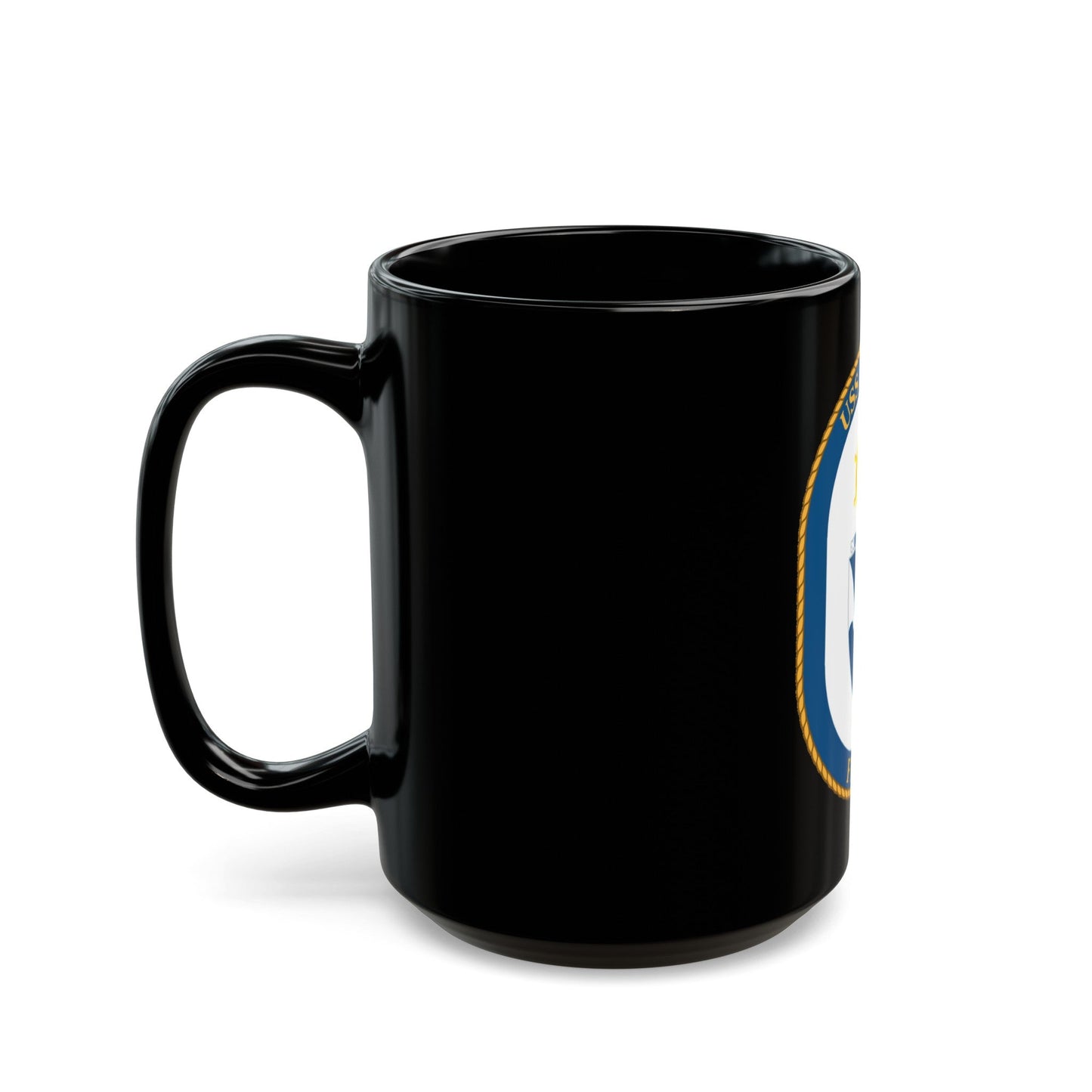 USS Curts FFG 38 (U.S. Navy) Black Coffee Mug-The Sticker Space