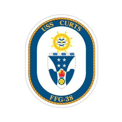 USS Curts FFG 38 (U.S. Navy) STICKER Vinyl Die-Cut Decal-2 Inch-The Sticker Space